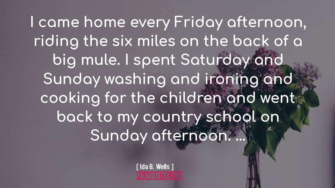 Ida B. Wells Quotes: I came home every Friday