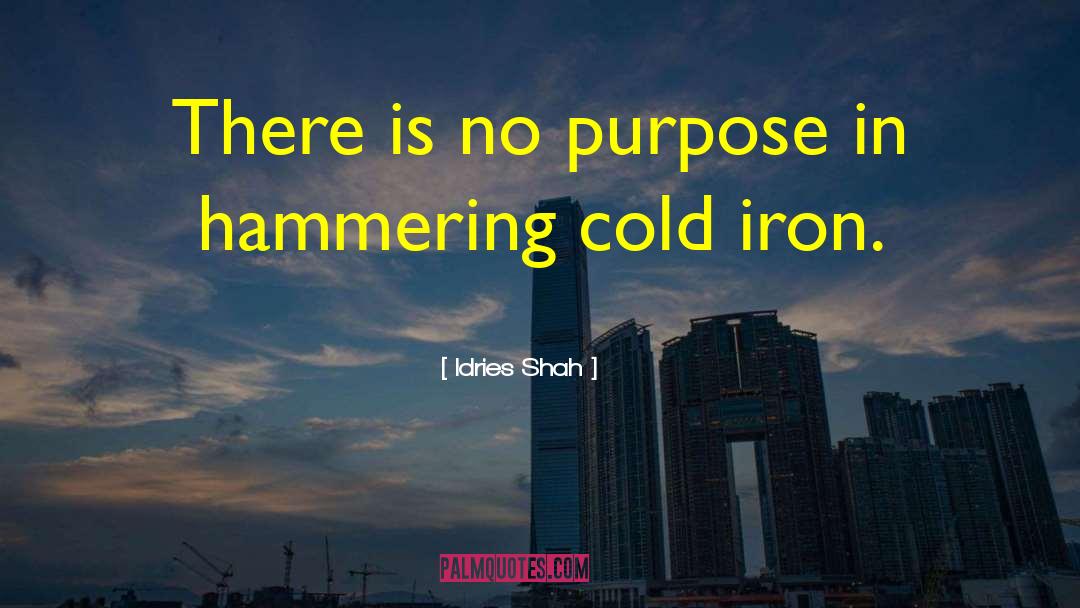 Idries Shah Quotes: There is no purpose in