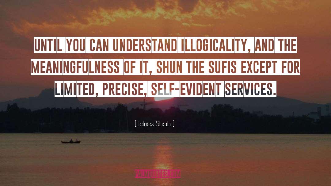 Idries Shah Quotes: Until you can understand illogicality,