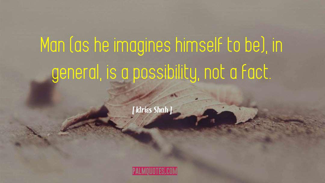 Idries Shah Quotes: Man (as he imagines himself