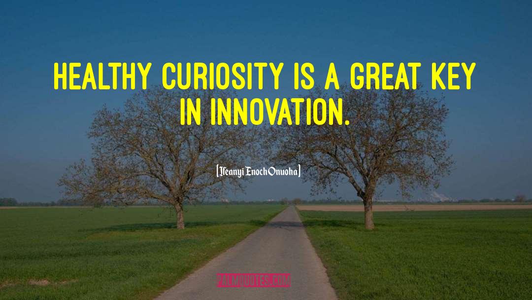 Ifeanyi Enoch Onuoha Quotes: Healthy curiosity is a great