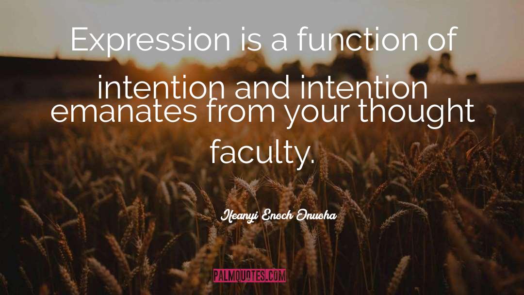 Ifeanyi Enoch Onuoha Quotes: Expression is a function of