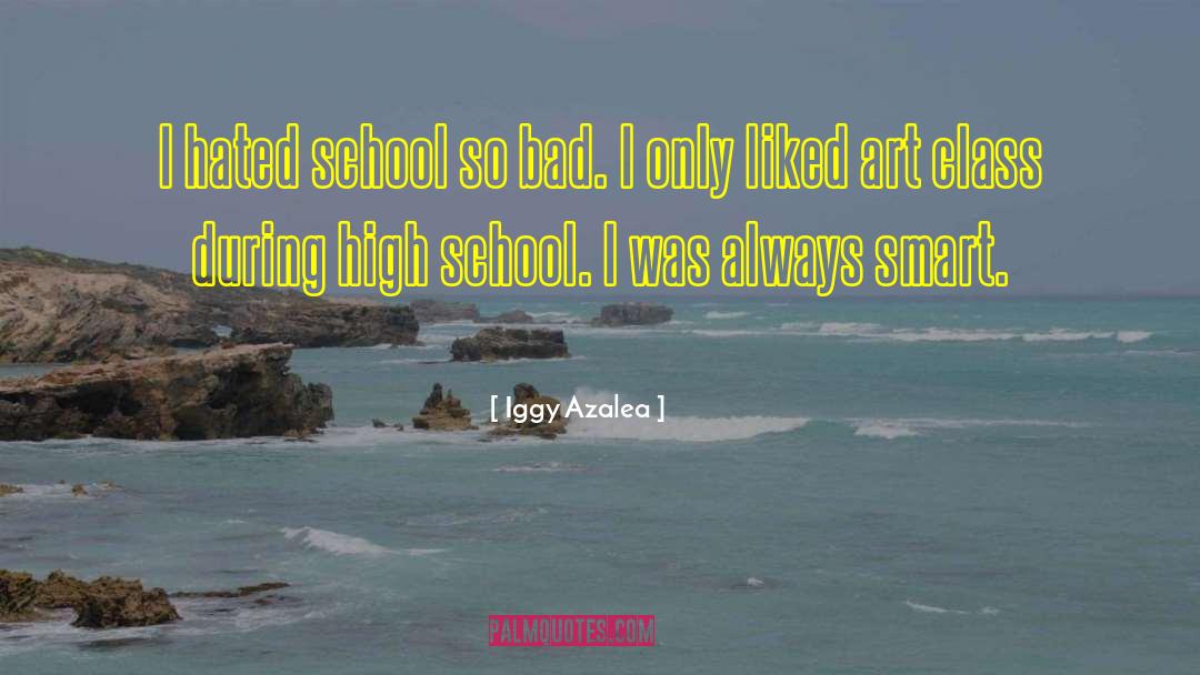 Iggy Azalea Quotes: I hated school so bad.