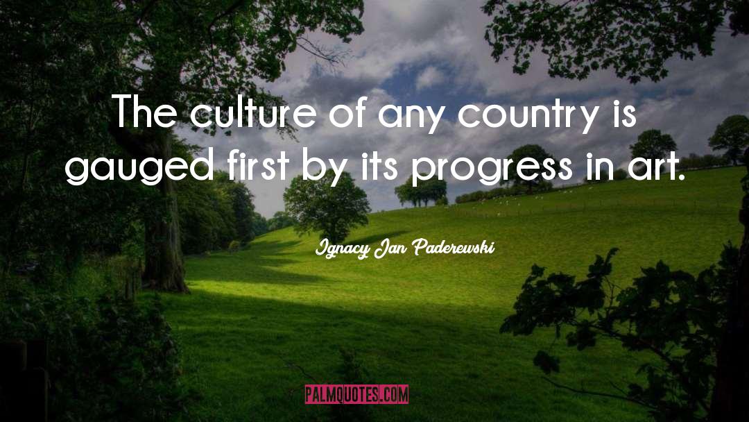 Ignacy Jan Paderewski Quotes: The culture of any country