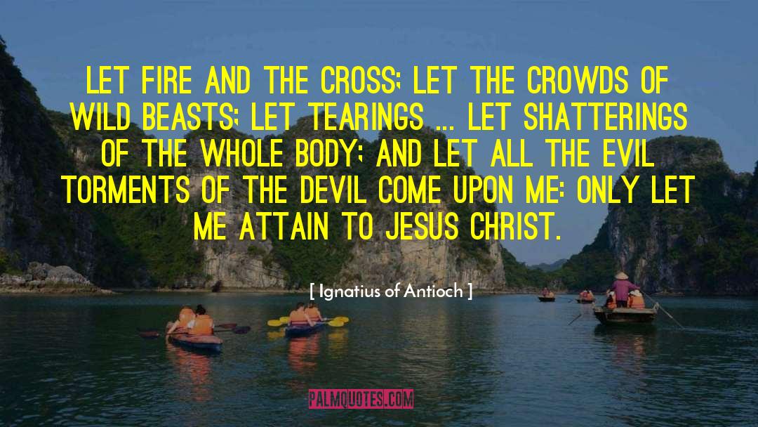 Ignatius Of Antioch Quotes: Let fire and the cross;