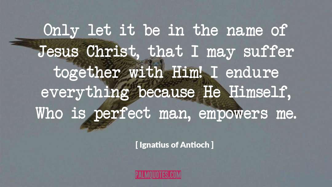 Ignatius Of Antioch Quotes: Only let it be in