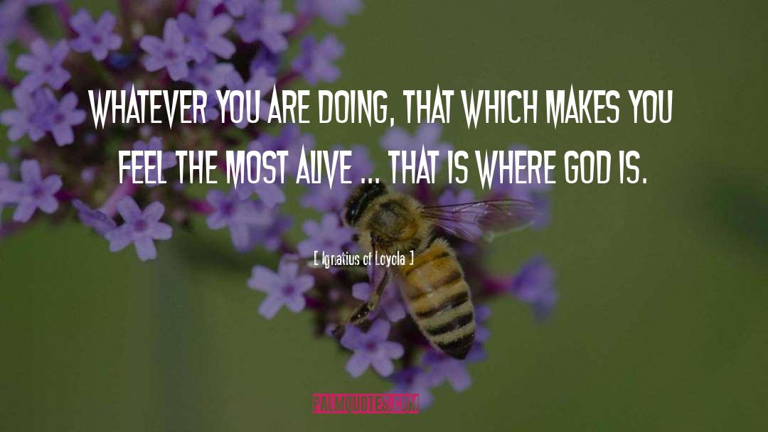 Ignatius Of Loyola Quotes: Whatever you are doing, that