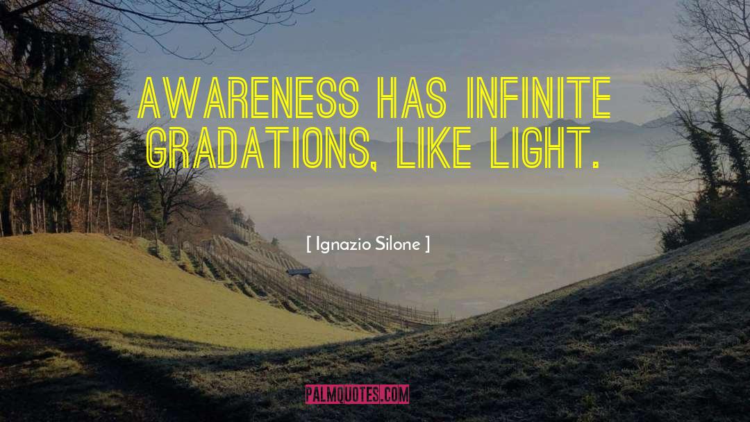 Ignazio Silone Quotes: Awareness has infinite gradations, like