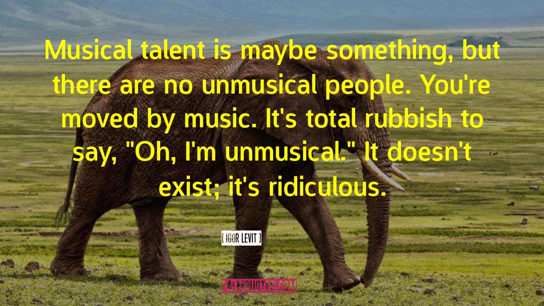 Igor Levit Quotes: Musical talent is maybe something,