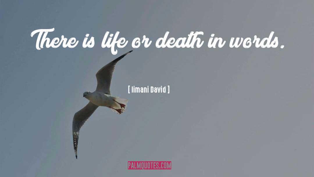 Iimani David Quotes: There is life or death