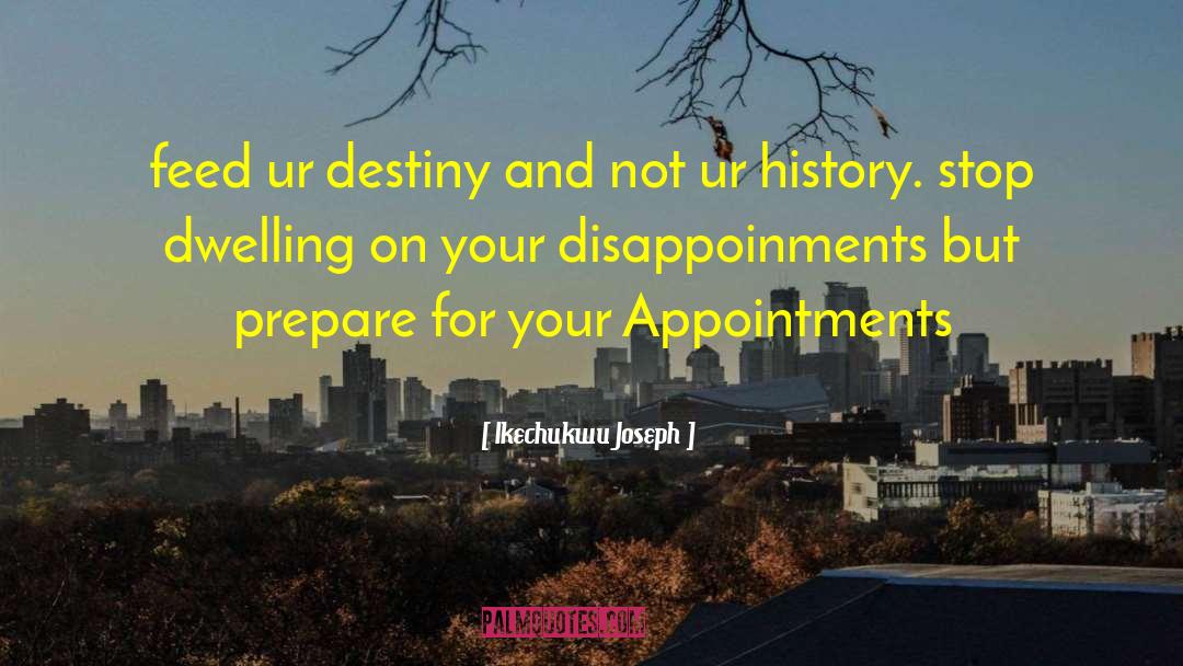 Ikechukwu Joseph Quotes: feed ur destiny and not