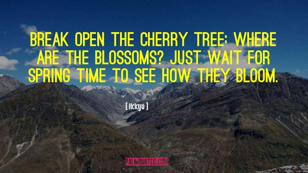 Ikkyu Quotes: Break open the cherry tree: