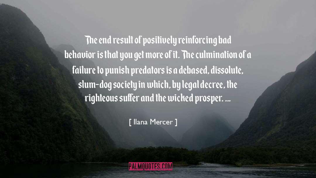 Ilana Mercer Quotes: The end result of positively