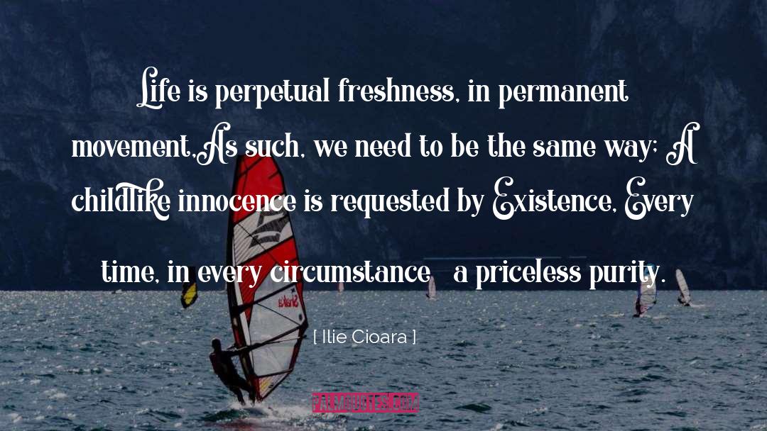 Ilie Cioara Quotes: Life is perpetual freshness, in