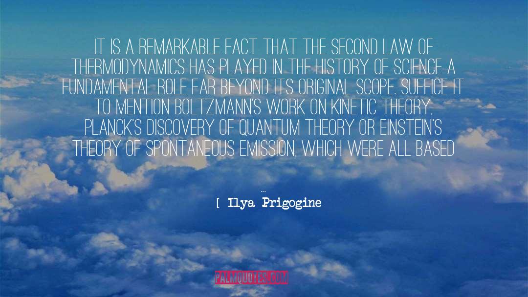 Ilya Prigogine Quotes: It is a remarkable fact