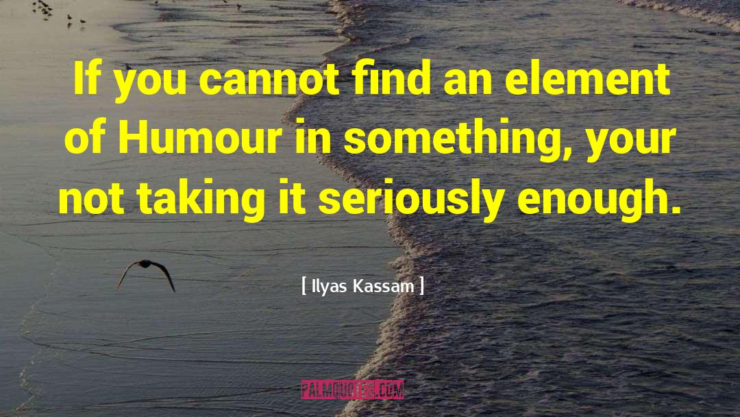 Ilyas Kassam Quotes: If you cannot find an