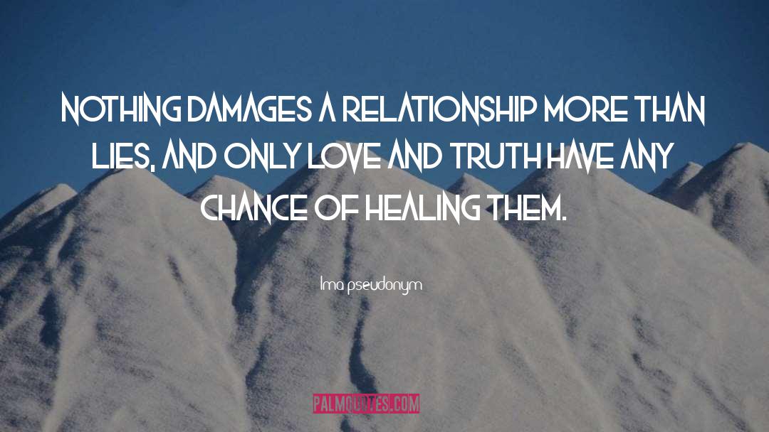 Ima Pseudonym Quotes: Nothing damages a relationship more