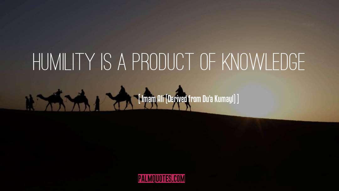 Imam Ali (Derived From Du'a Kumayl) Quotes: Humility is a product of