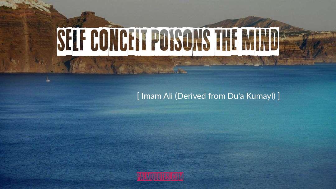 Imam Ali (Derived From Du'a Kumayl) Quotes: Self conceit poisons the mind