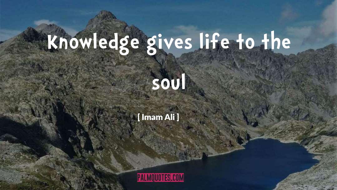 Imam Ali Quotes: Knowledge gives life to the