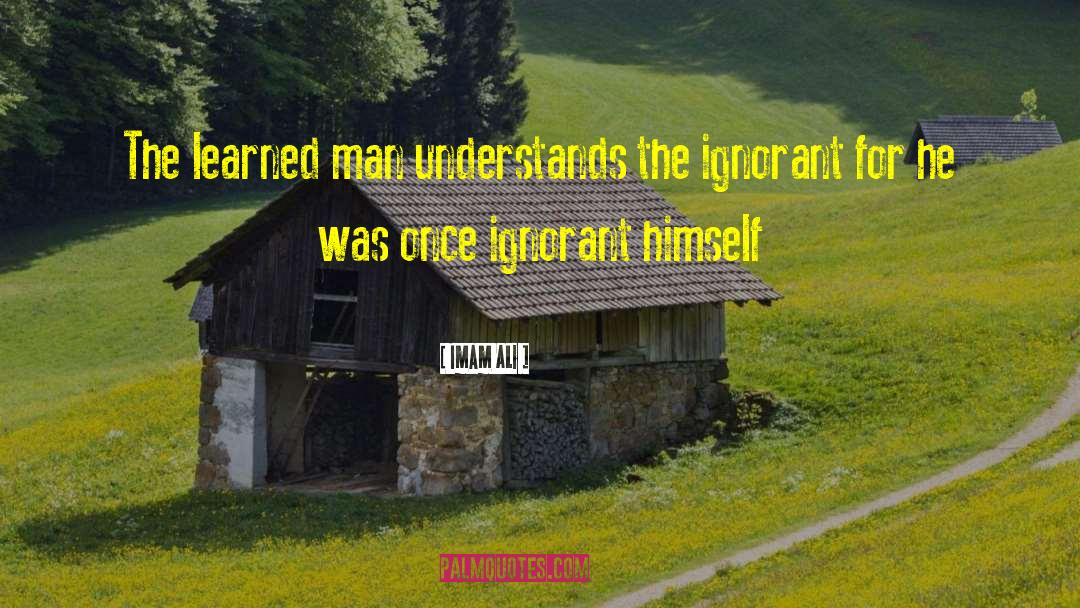 Imam Ali Quotes: The learned man understands the