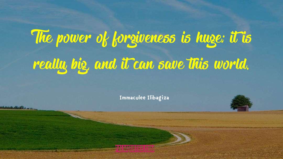 Immaculee Ilibagiza Quotes: The power of forgiveness is