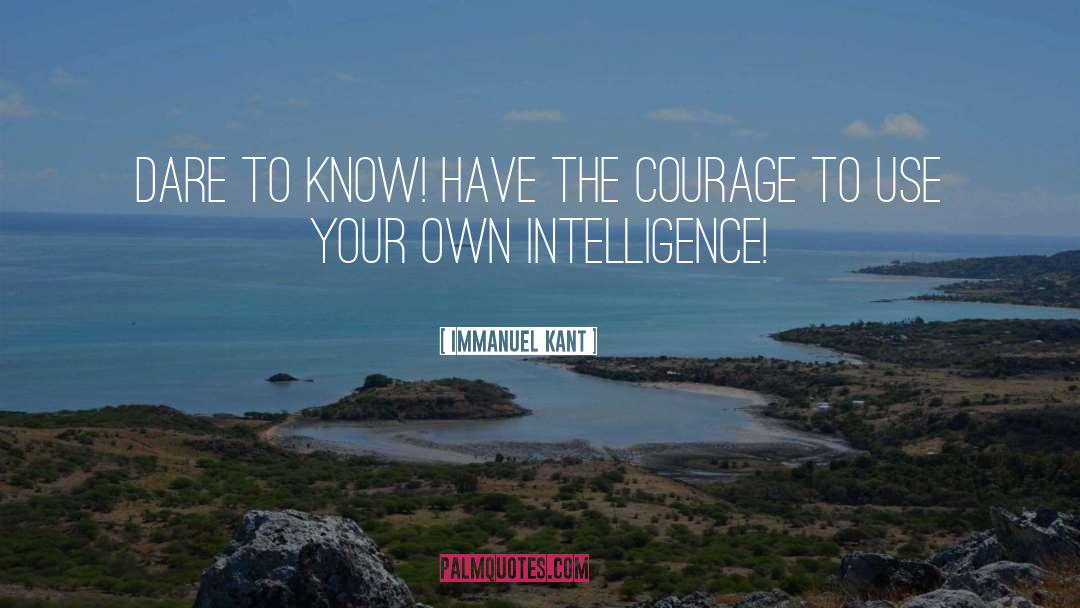 Immanuel Kant Quotes: Dare to know! Have the