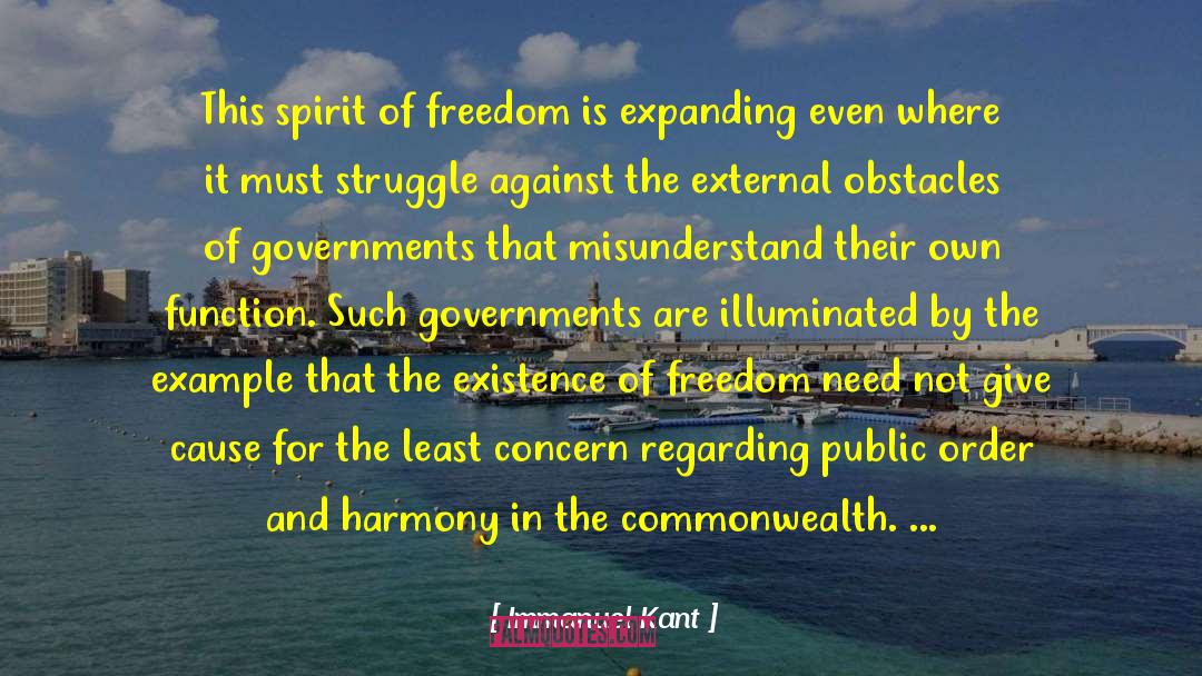 Immanuel Kant Quotes: This spirit of freedom is