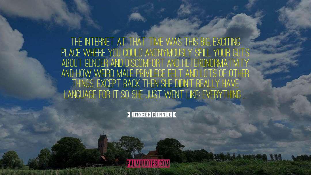 Imogen Binnie Quotes: The Internet at that time