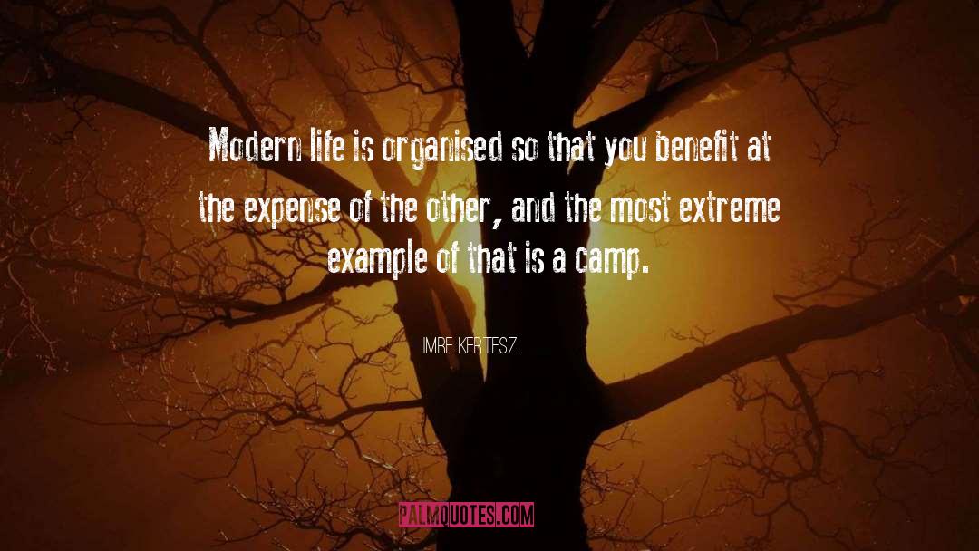 Imre Kertesz Quotes: Modern life is organised so