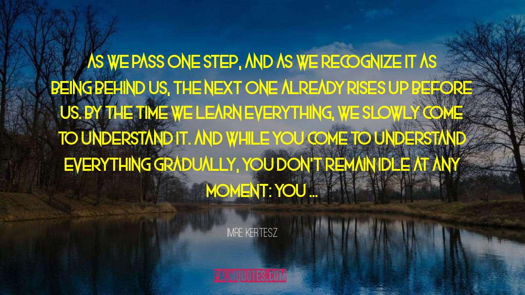 Imre Kertesz Quotes: As we pass one step,