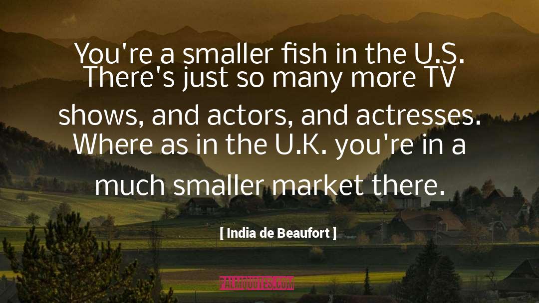 India De Beaufort Quotes: You're a smaller fish in