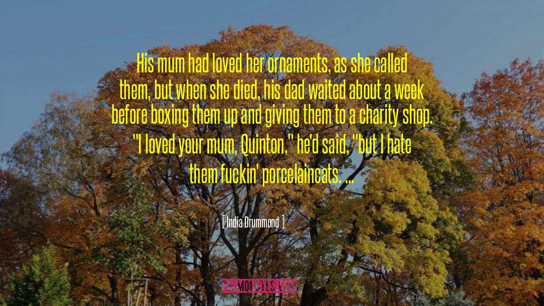 India Drummond Quotes: His mum had loved her