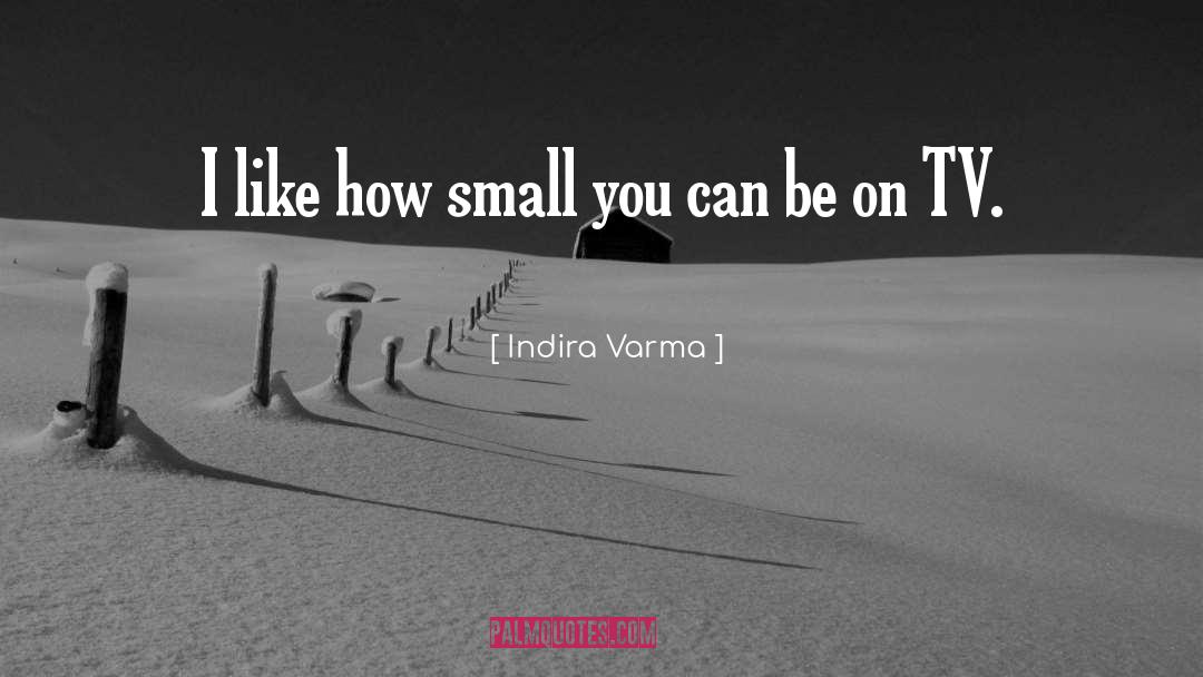 Indira Varma Quotes: I like how small you