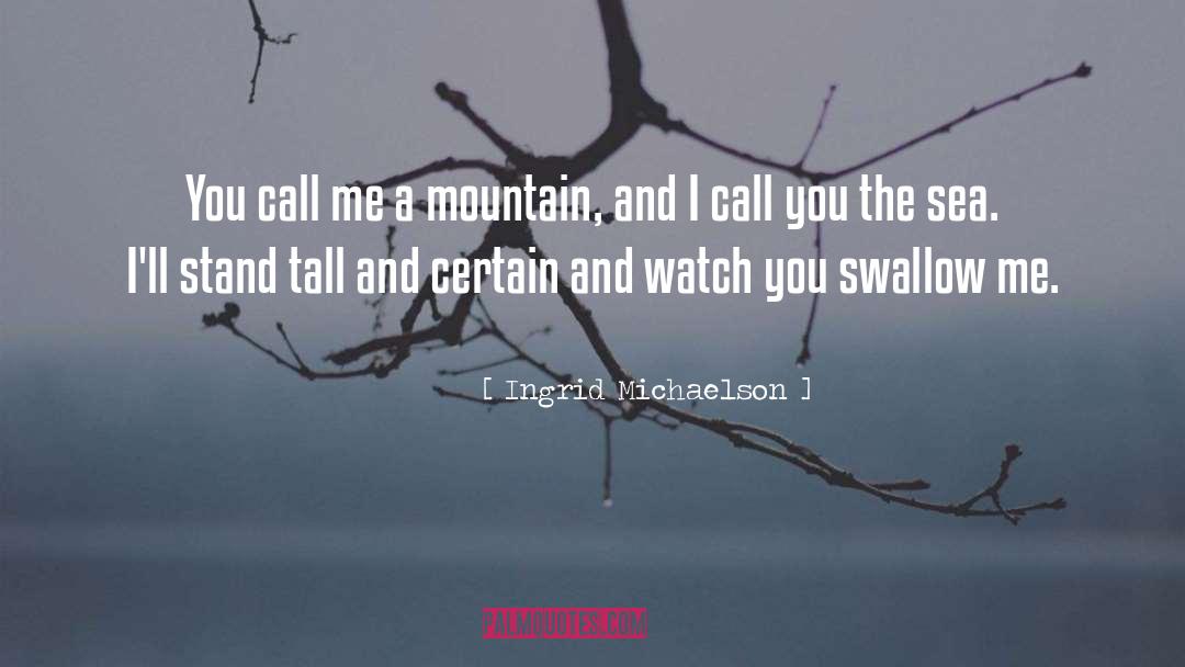 Ingrid Michaelson Quotes: You call me a mountain,