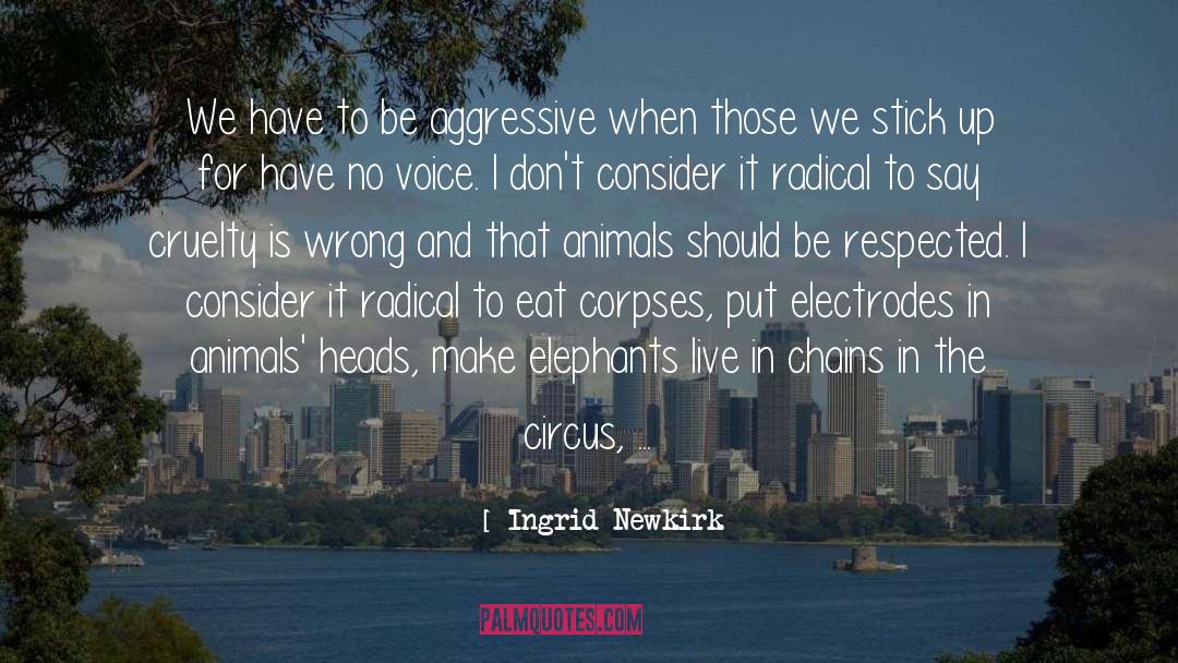 Ingrid Newkirk Quotes: We have to be aggressive