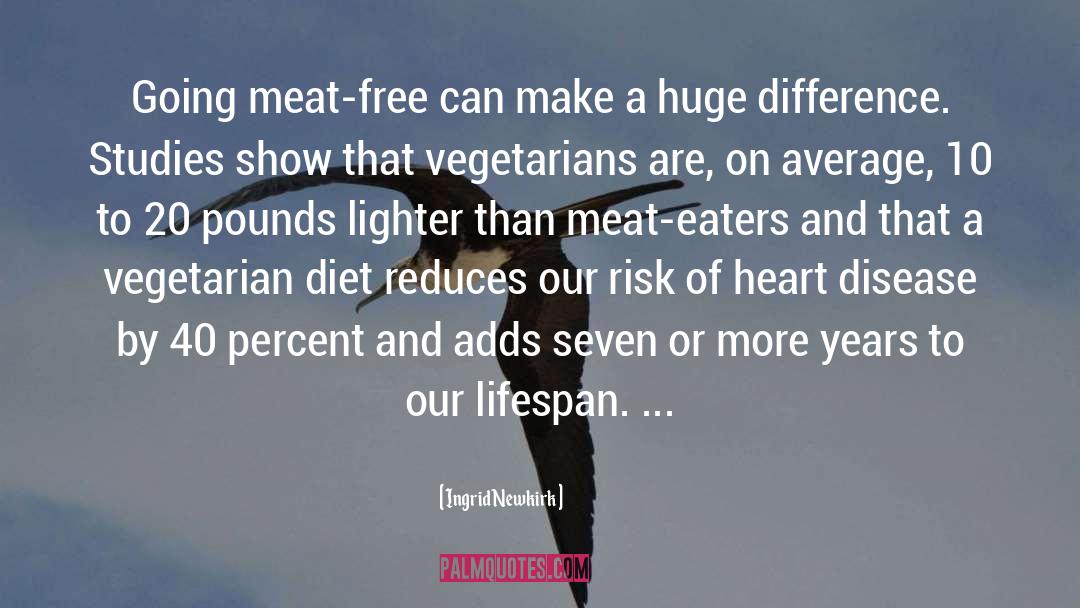Ingrid Newkirk Quotes: Going meat-free can make a