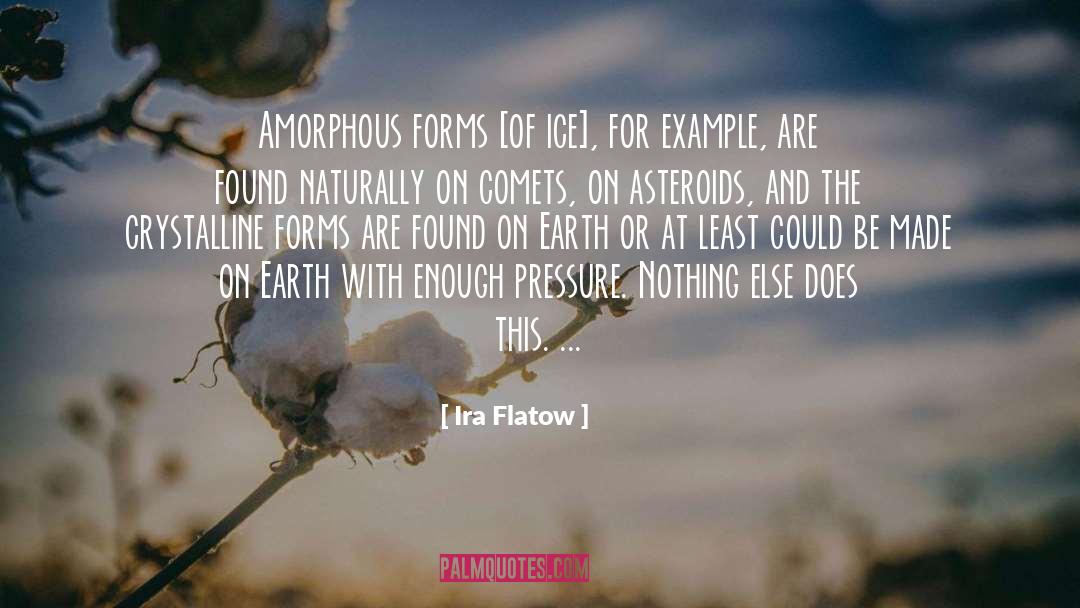 Ira Flatow Quotes: Amorphous forms [of ice], for