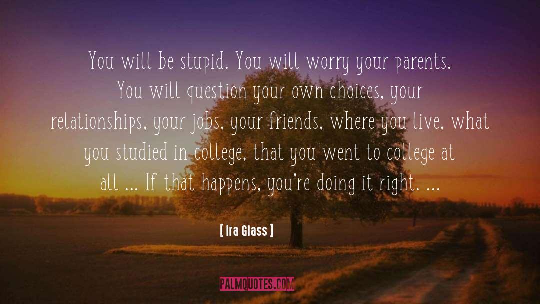 Ira Glass Quotes: You will be stupid. You