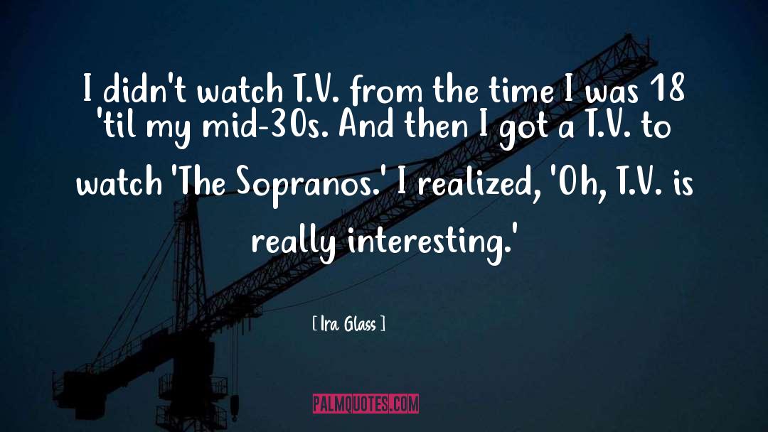 Ira Glass Quotes: I didn't watch T.V. from