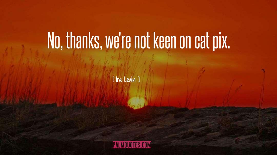Ira Levin Quotes: No, thanks, we're not keen