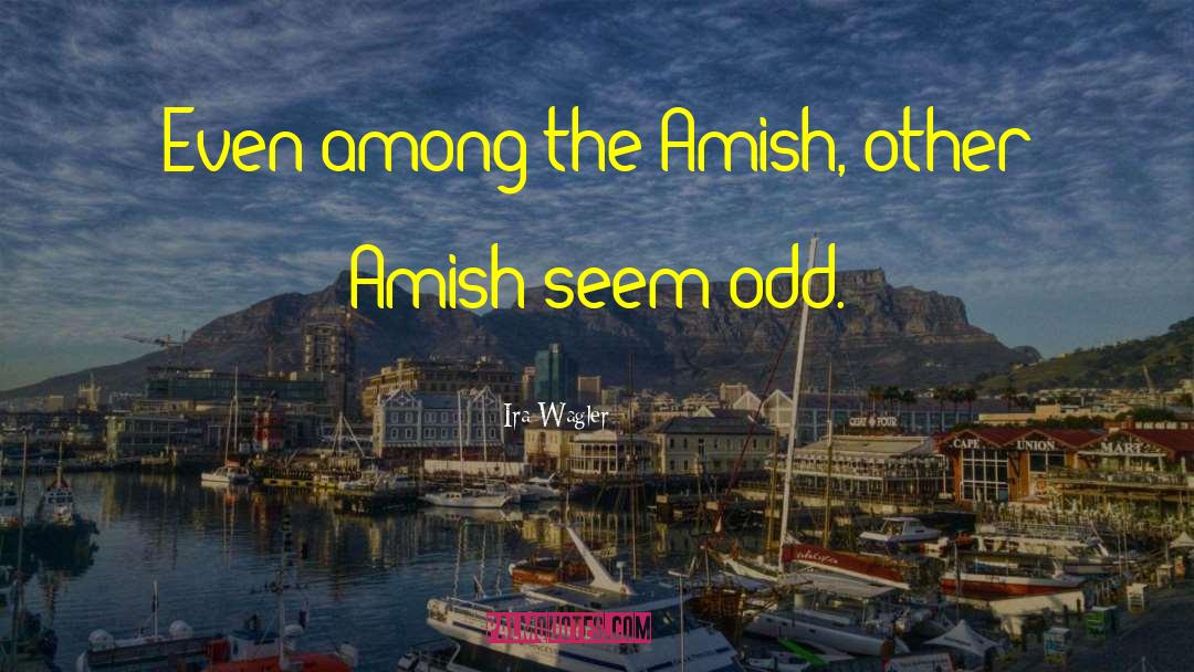 Ira Wagler Quotes: Even among the Amish, other