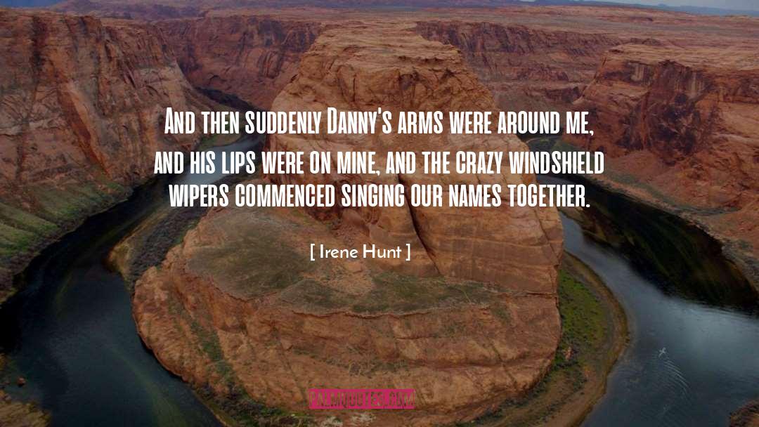 Irene Hunt Quotes: And then suddenly Danny's arms