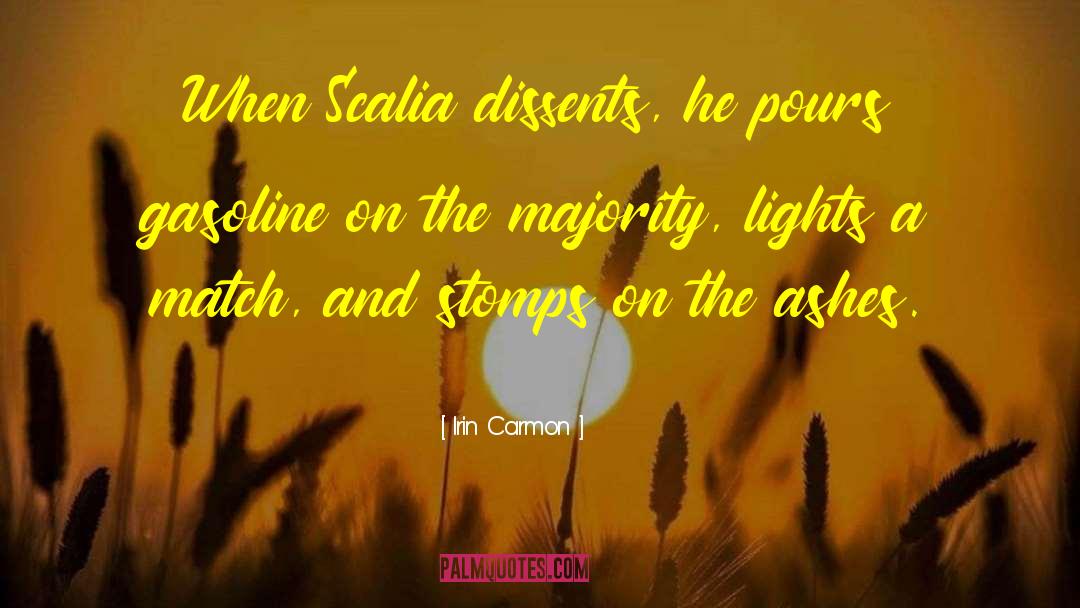 Irin Carmon Quotes: When Scalia dissents, he pours