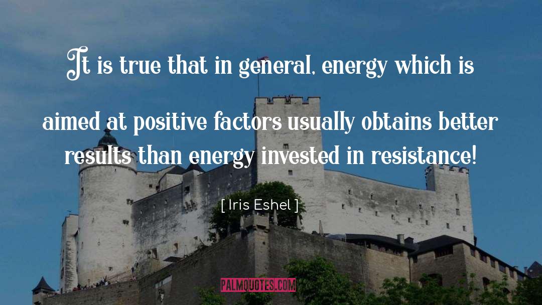 Iris Eshel Quotes: It is true that in