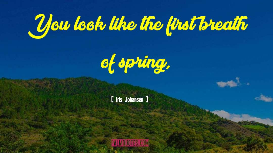Iris Johansen Quotes: You look like the first