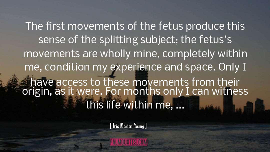 Iris Marion Young Quotes: The first movements of the
