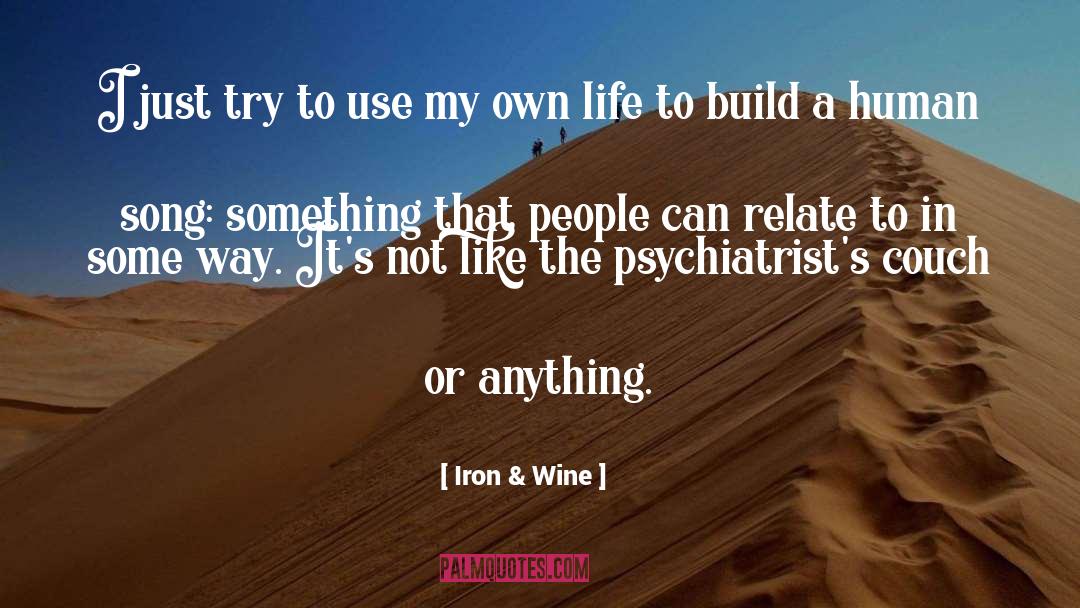 Iron & Wine Quotes: I just try to use