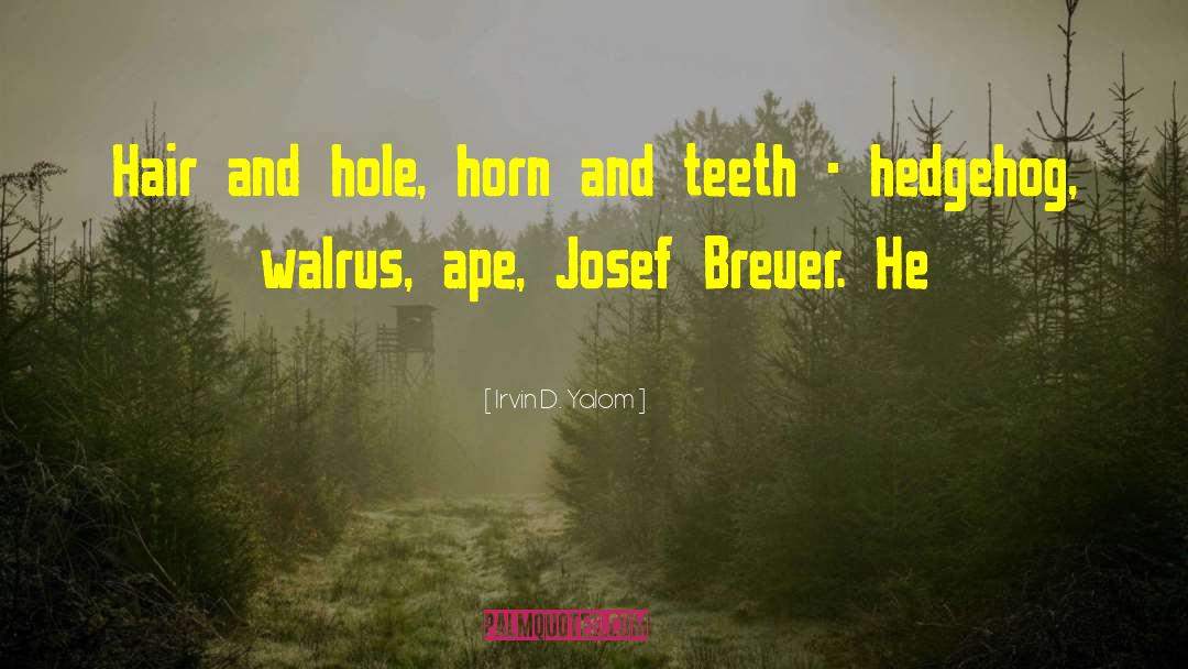 Irvin D. Yalom Quotes: Hair and hole, horn and