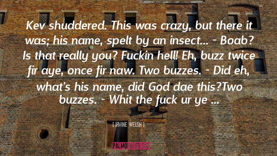 Irvine Welsh Quotes: Kev shuddered. This was crazy,